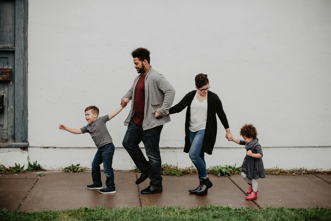 A big family with two small kids